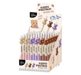 Gumovací propiska klikací - Medvídek pletený