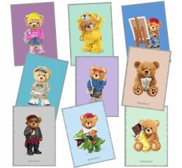 Sešit A5 60 listů PP čtvereček TEDDIES