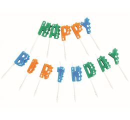 Dortové svíčky pikery - Happy Birthday