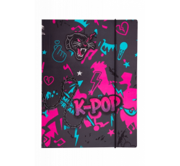 K-POP desky s gumou A4 Dark