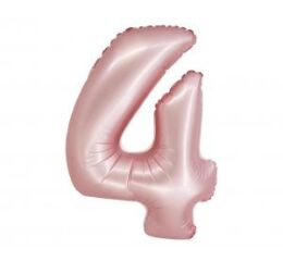 Balónek fóliový 76cm "4" růžový mat