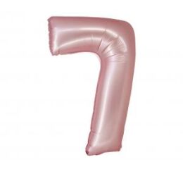 Balónek fóliový 76cm "7" růžový mat