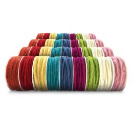 Dekorační provázek z vlny - světlý 36 ks