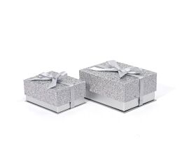 Elegantní dárkové krabičky Glitter Brick stříbrné