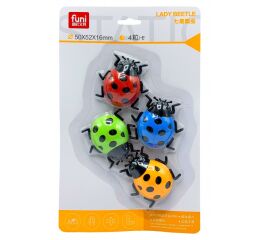 Magnety beruška barevné 4 ks