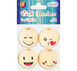 Hlavičky dřevěné 2,5 cm 4 ks