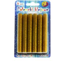 Lepící tyčinka s brokátem zlatá