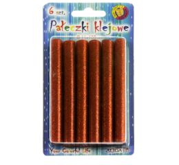 Lepící tyčinka s brokátem červená