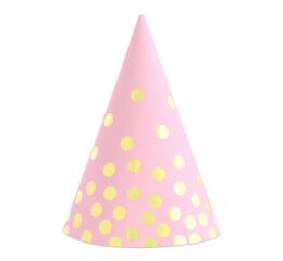Párty čepička Gold Dots 6 ks