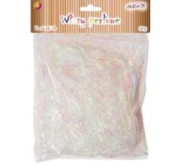 Umělé vlasy pro dekoraci - bílé metalické