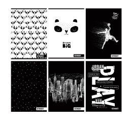 Sešit A4 54 listů Black & White nelinkovaný