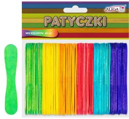 Dřívka barevná 60 ks