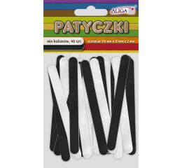 Dřívka bílé a černé 40 ks