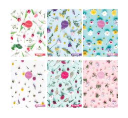 Sešit A5 54 listů Flowers linkovaný