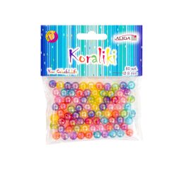 Korálky plastové 8 mm 80 ks
