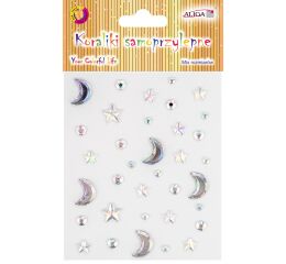 Kamínky samolepící stříbrné