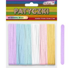 Dřívka pastelová 60 ks mix barev