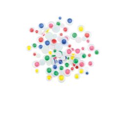 Samolepící oči barevné 80 ks