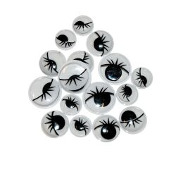 Samolepící oči s řasami mix velikosti 16 ks