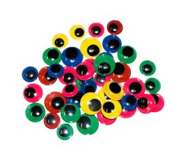 Samolepící oči barevné mix 44 ks