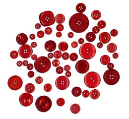 Dekorační knoflíky - červené