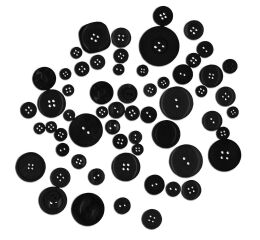 Dekorační knoflíky - černé