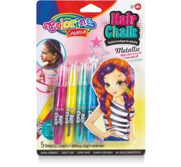Colorino Křídy na vlasy 5 barev metalické