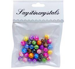 Korálky barevné 10 mm 20 g