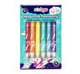Barevné fixy STRIGO LENKA 6 barev DUO se zmizíkem