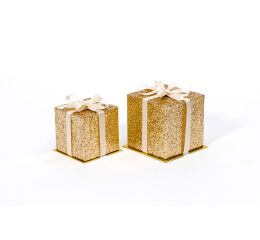 Elegantní dárkové krabičky Glitter Cube zlaté