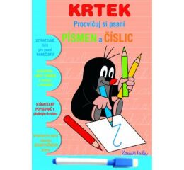Stíratelný sešit - Procvičuj si psaní písmen a číslic - Krtek 1