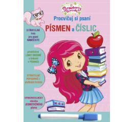 Stíratelný sešit - Procvičuj si psaní písmen a číslic - Strawberry