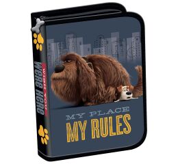 Penál 1 zip Tajný život mazlíčků - prázdný