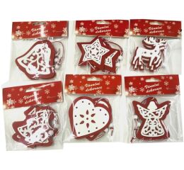 Vánoční dekorace k zavěšení ze dřeva 9 cm