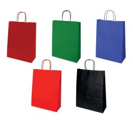 Papírová taška JOLLY malá - mix barev tmavých / 5x5/