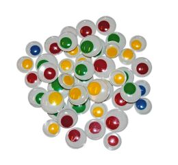 Samolepící oči barevné mix velikosti 44 ks