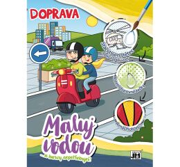 Omalovánky A4 vodové Doprava