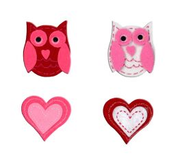 BREWIS samolepka filc FVW04 16ks Srdce