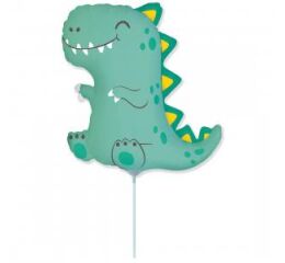 Balónek fóliový nafouknutý 14" na tyčce - Dino Rex
