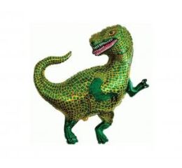 Balónek fóliový nafouknutý 14" na tyčce - Tyranosaurus