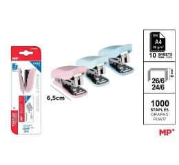 Sešívačka MINI pastelová + drátky na blistru