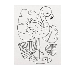 Plátno předtištěné 20 x 25 cm Plameňák