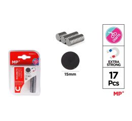Magnety extra silné 15 mm 17 ks na blistru
