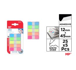 Barevné samolepící záložky 5 x 25 ks