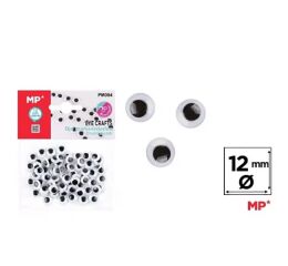 Oči samolepící 12 mm černé