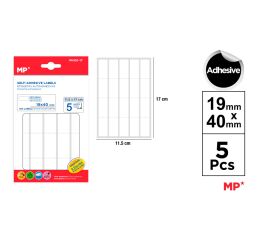 Samolepící etikety 19 x 40 mm 5 ks