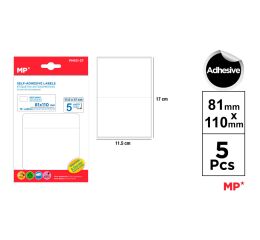 Samolepící etikety 81 x 110 mm 5 ks