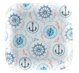 Papírový talíř hranatý - Marine World