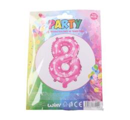 Nafukovací balónek ve tvaru čísla 8 - růžový