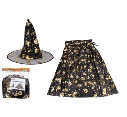 Set karneval - Čarodějnický klobouk a plášť